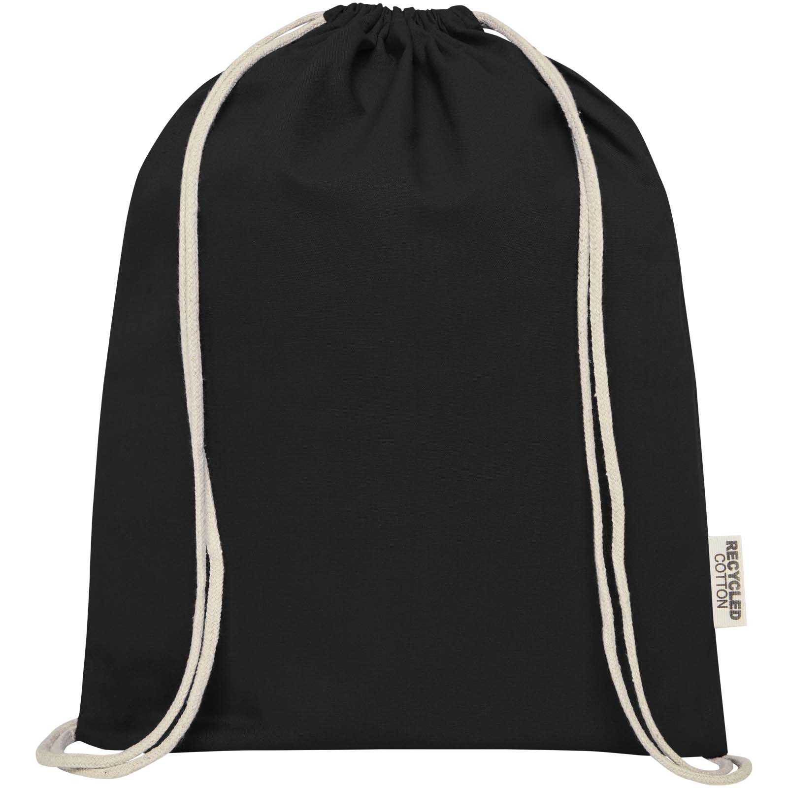 Bolsa con cordón de algodón reciclado GRS de 140 g/m² Oregon