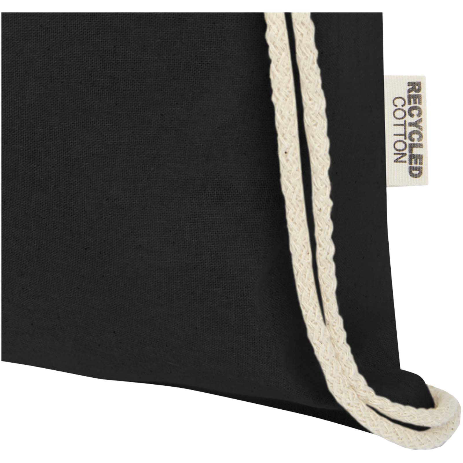 Bolsa con cordón de algodón reciclado GRS de 140 g/m² Oregon