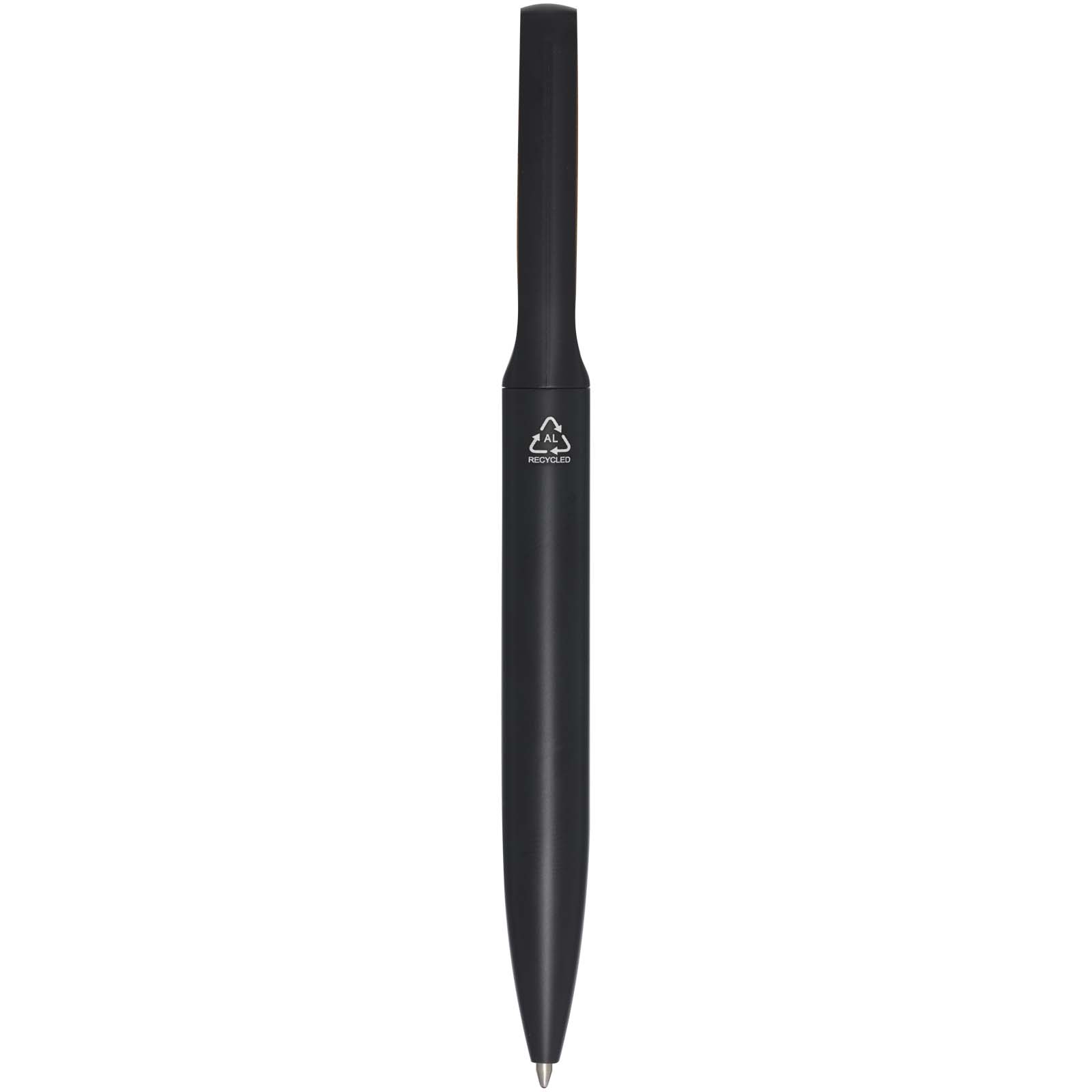 Bolígrafo de aluminio reciclado Blanca (tinta negra)