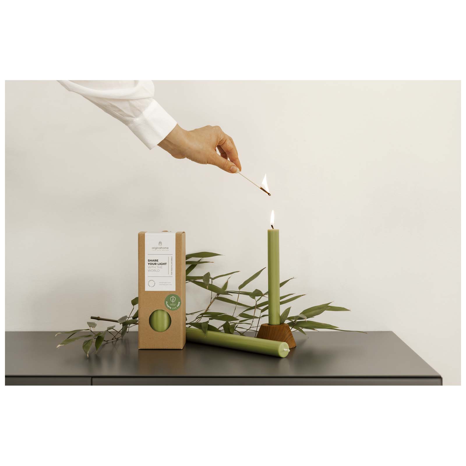 Vela de matcha para cenas románticas Originalhome