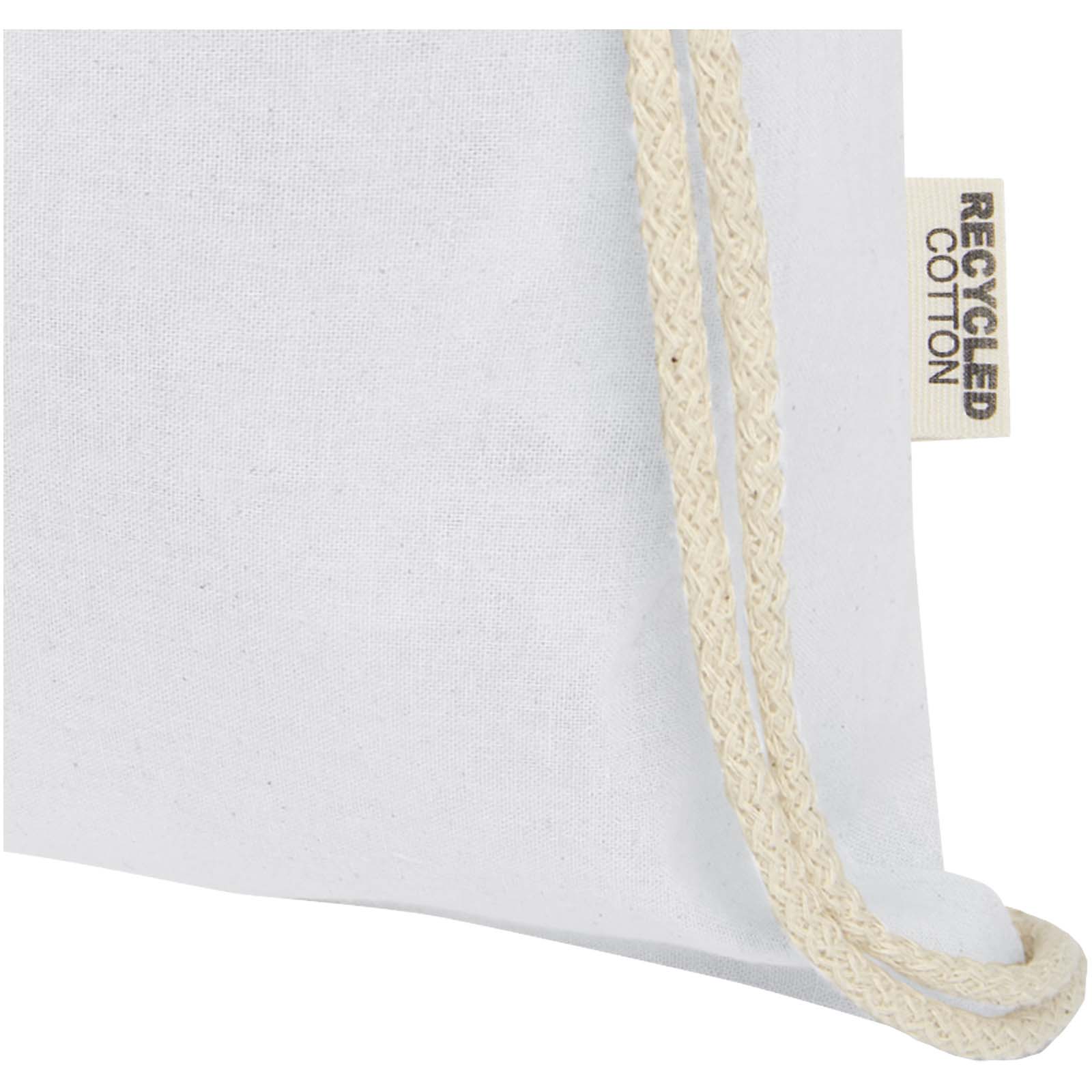 Bolsa con cordón de algodón reciclado GRS de 140 g/m² Oregon