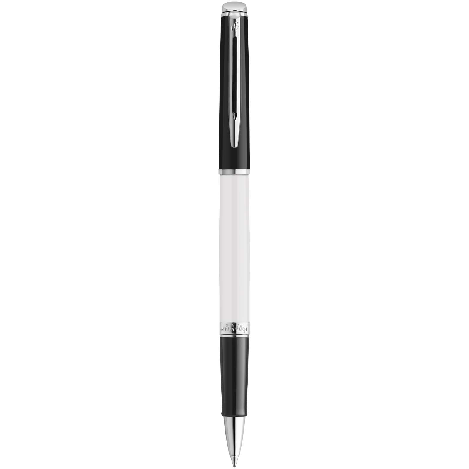 Rollerball con bloques de color y ribete plateado Hemisphere (tinta negra)