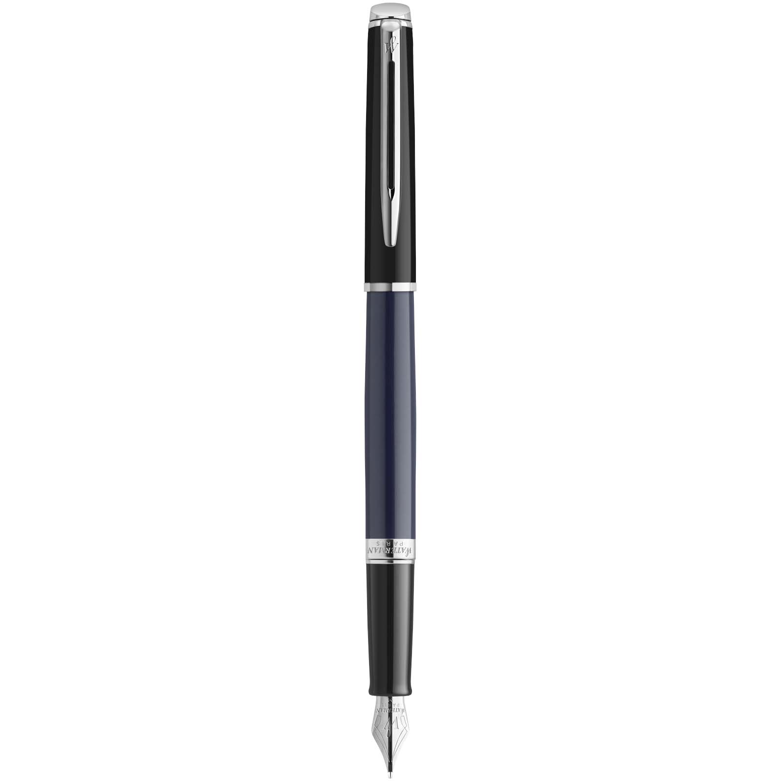 Pluma con bloques de color y ribete plateado Hemisphere (tinta azul)