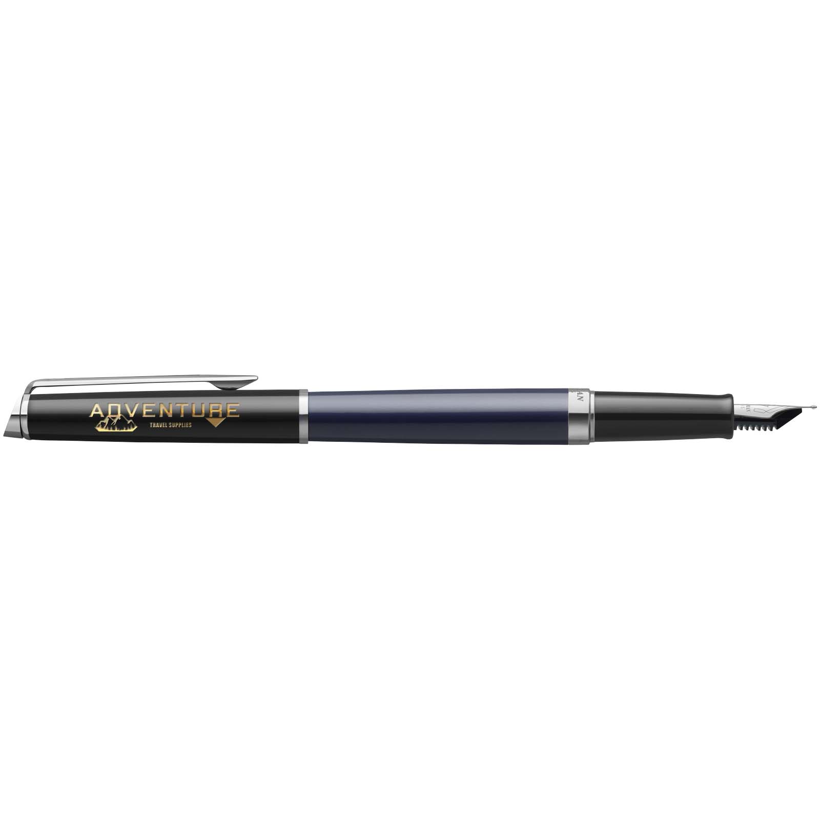 Pluma con bloques de color y ribete plateado Hemisphere (tinta azul)