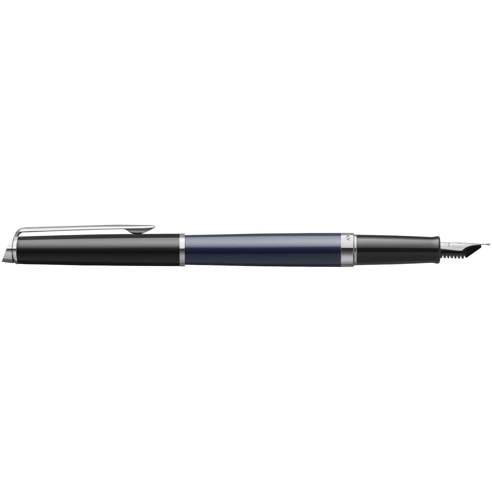 Pluma con bloques de color y ribete plateado Hemisphere (tinta azul)
