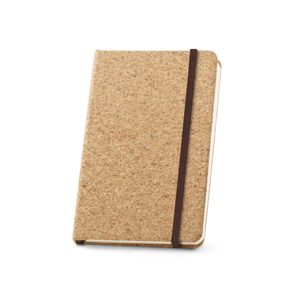 HAWKINS. Libreta de bolsillo de corcho con páginas lisas, en material certificado FSC™ y otros materiales controlados
