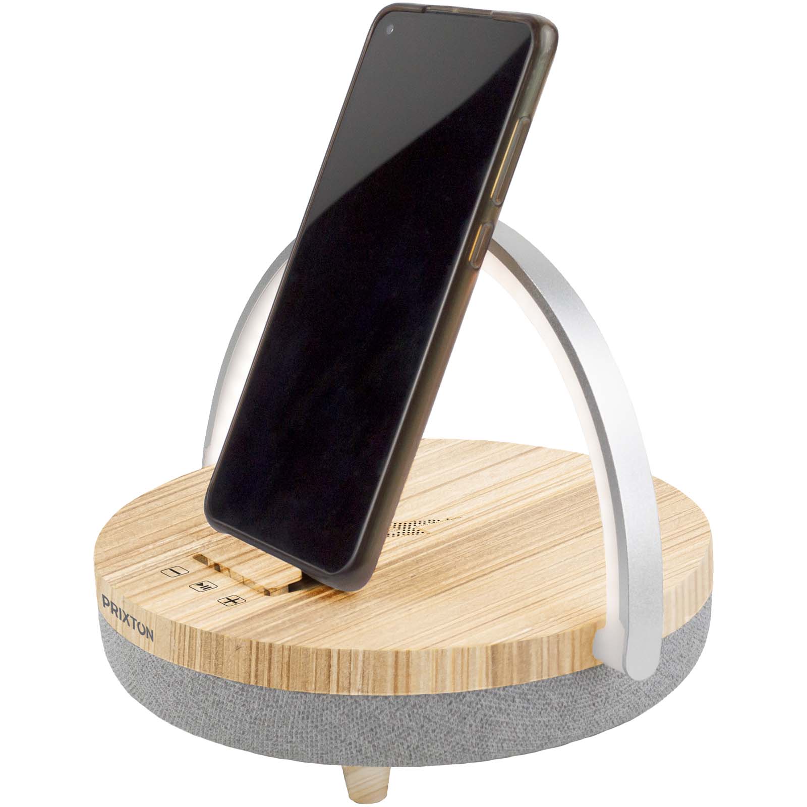 Altavoz Bluetooth® 4 en 1 de 10 W con luz LED y base de carga inalámbrica Prixton