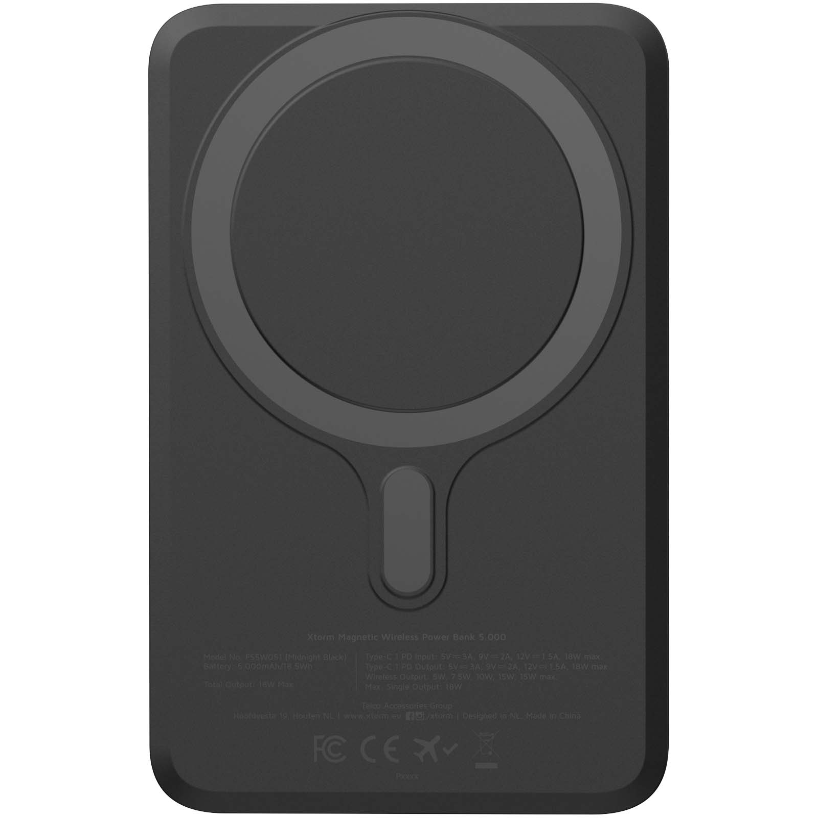 Batería externa inalámbrica magnética de 5000 mAh Xtorm FS5W051