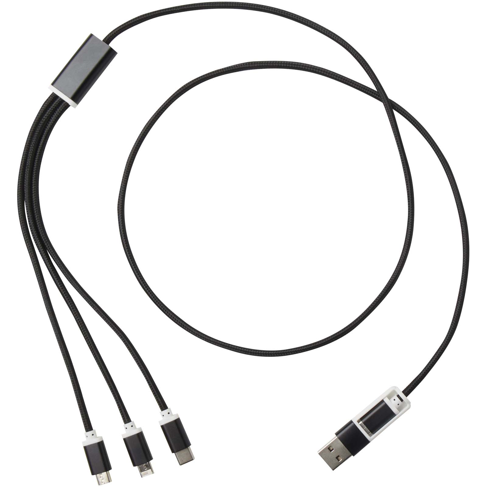 Cable de carga 5 en 1 de aluminio reciclado Versatile