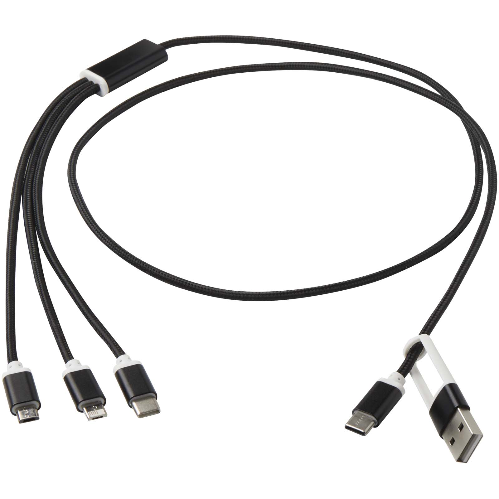 Cable de carga 5 en 1 de aluminio reciclado Versatile