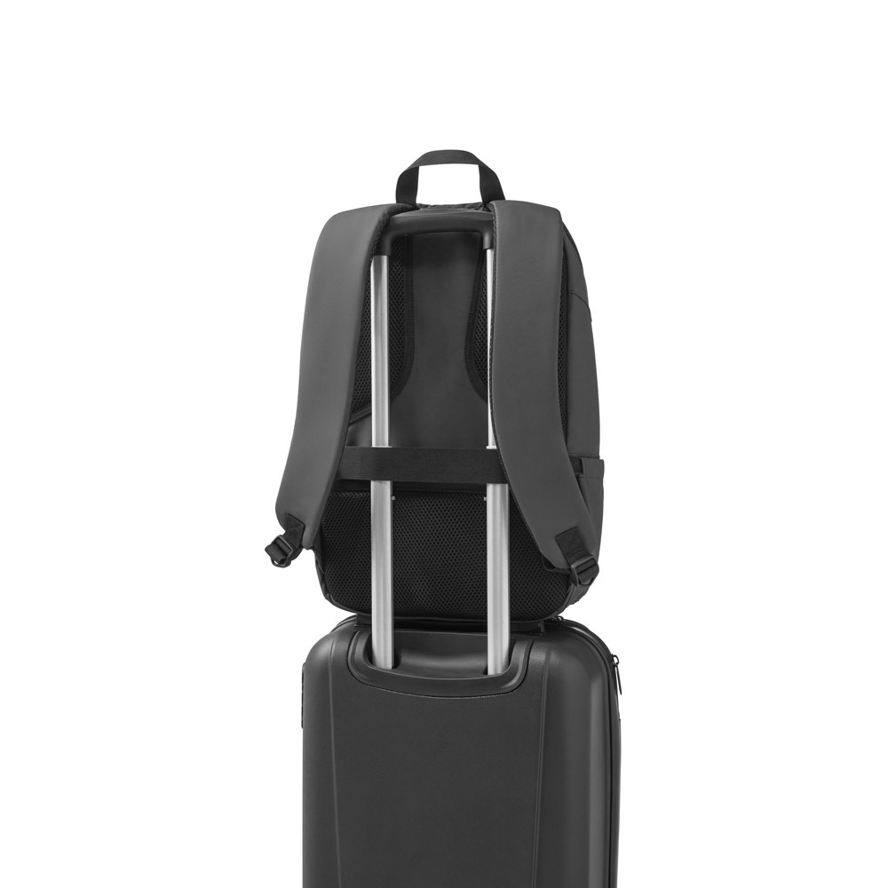 TOULON. Mochila para portátil fabricada en poliéster reciclado 600D de alta densidad 16"
