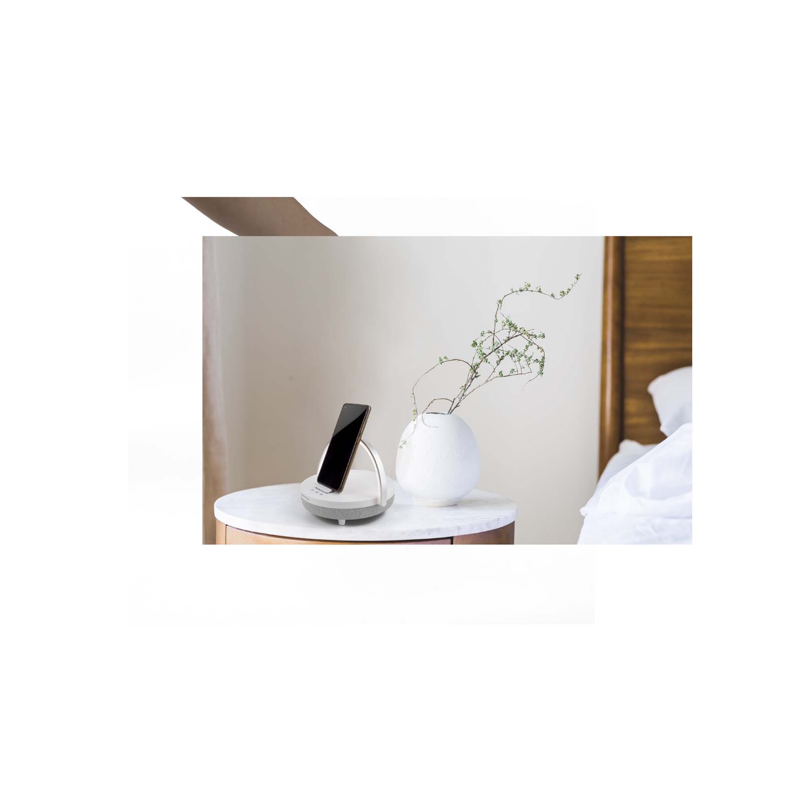 Altavoz Bluetooth® 4 en 1 de 10 W con luz LED y base de carga inalámbrica Prixton