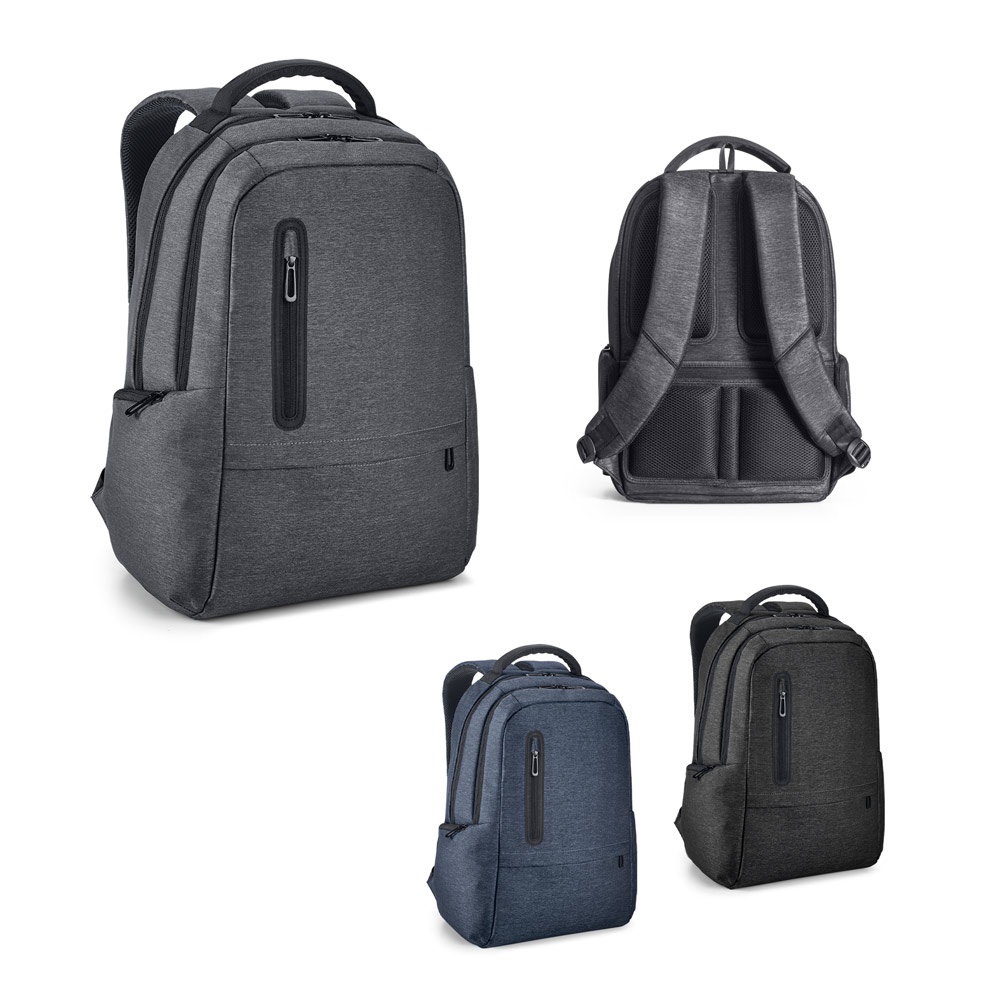 RE-BOSTON. Mochila impermeable para portátil de nailon reciclado 2Tone con compartimento de poliéster reciclado 210D