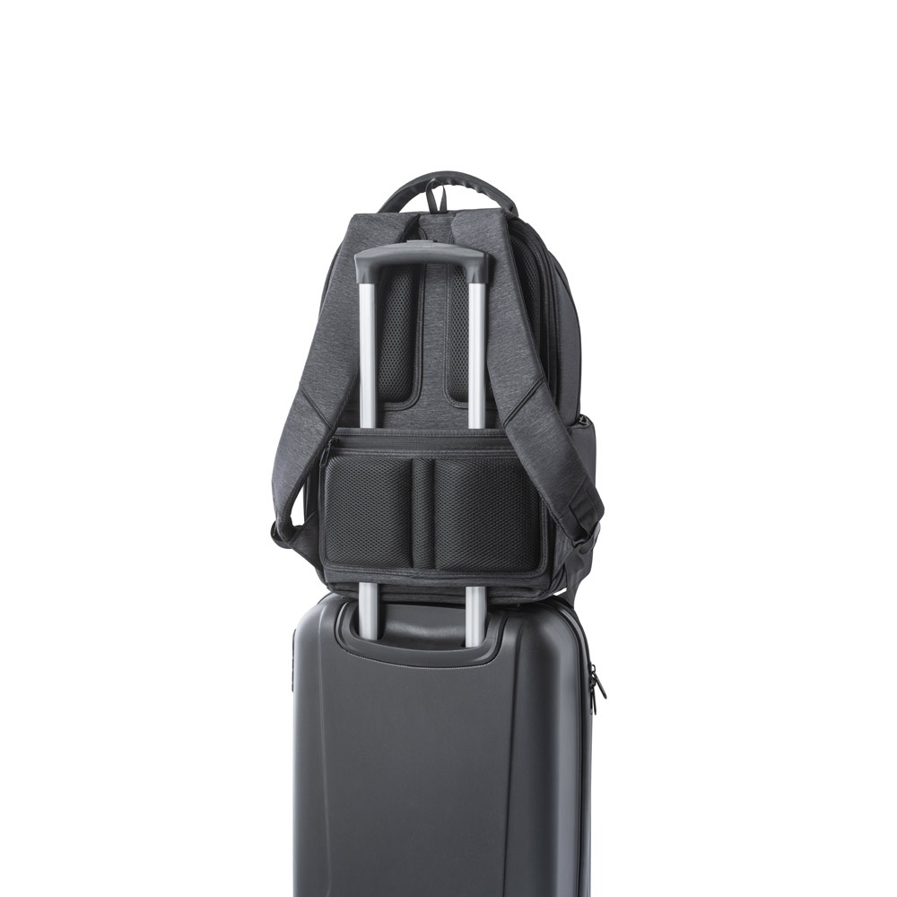 RE-BOSTON. Mochila impermeable para portátil de nailon reciclado 2Tone con compartimento de poliéster reciclado 210D