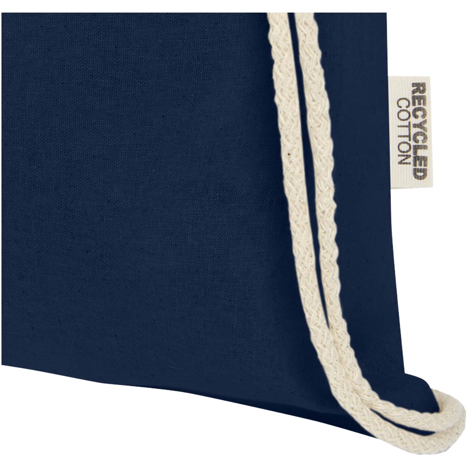 Bolsa con cordón de algodón reciclado GRS de 140 g/m² Oregon