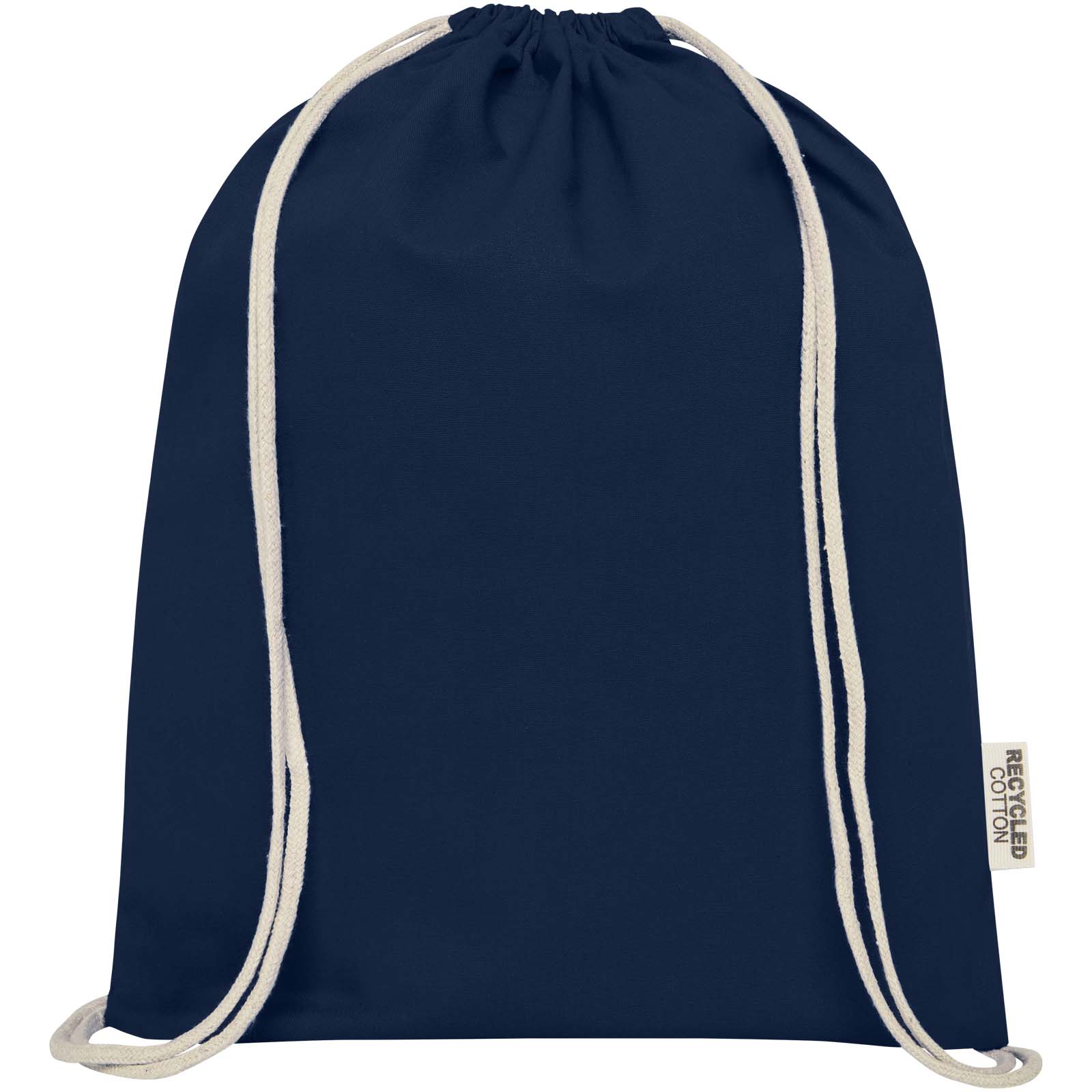 Bolsa con cordón de algodón reciclado GRS de 140 g/m² Oregon