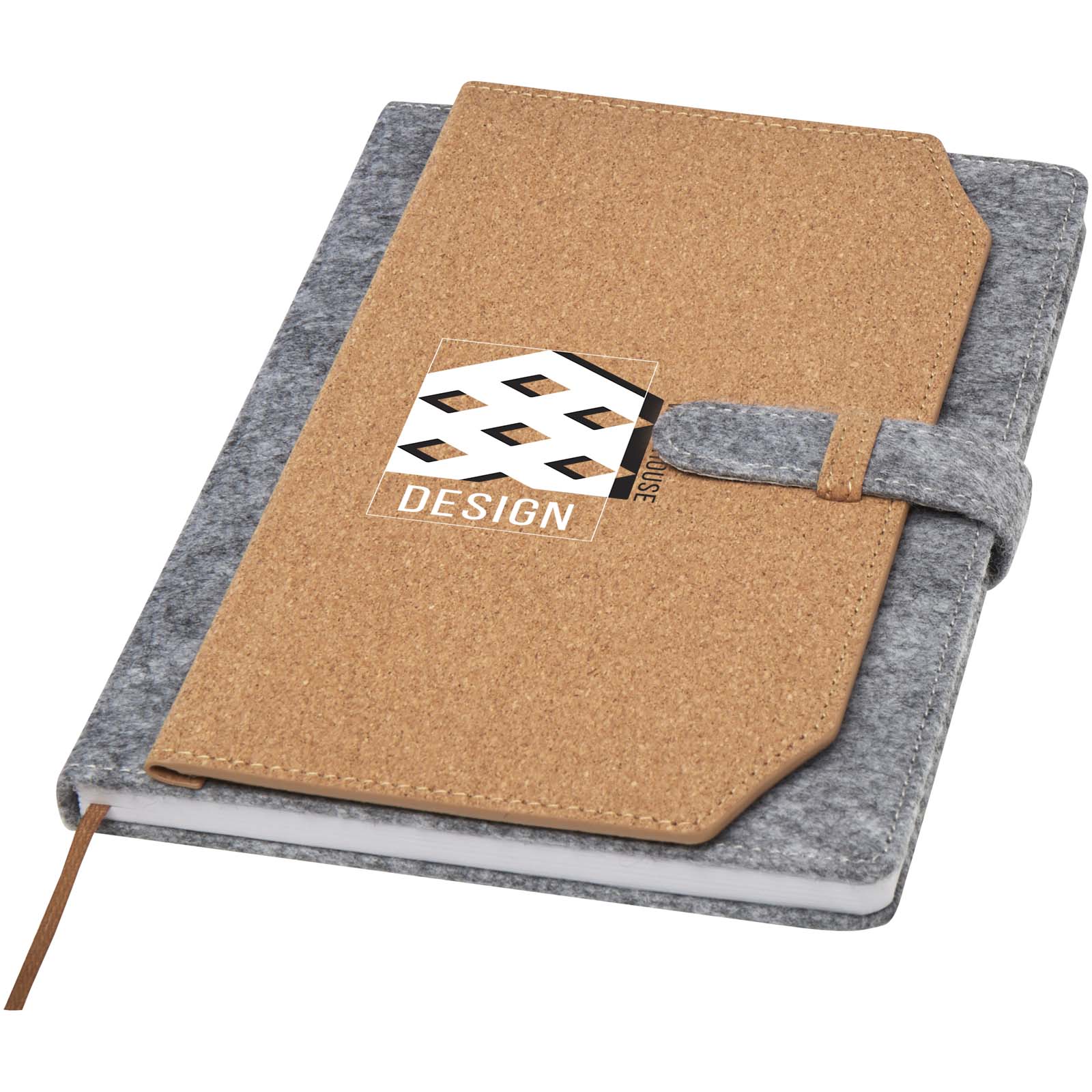Libreta A5 de corcho y fieltro reciclado Viviana