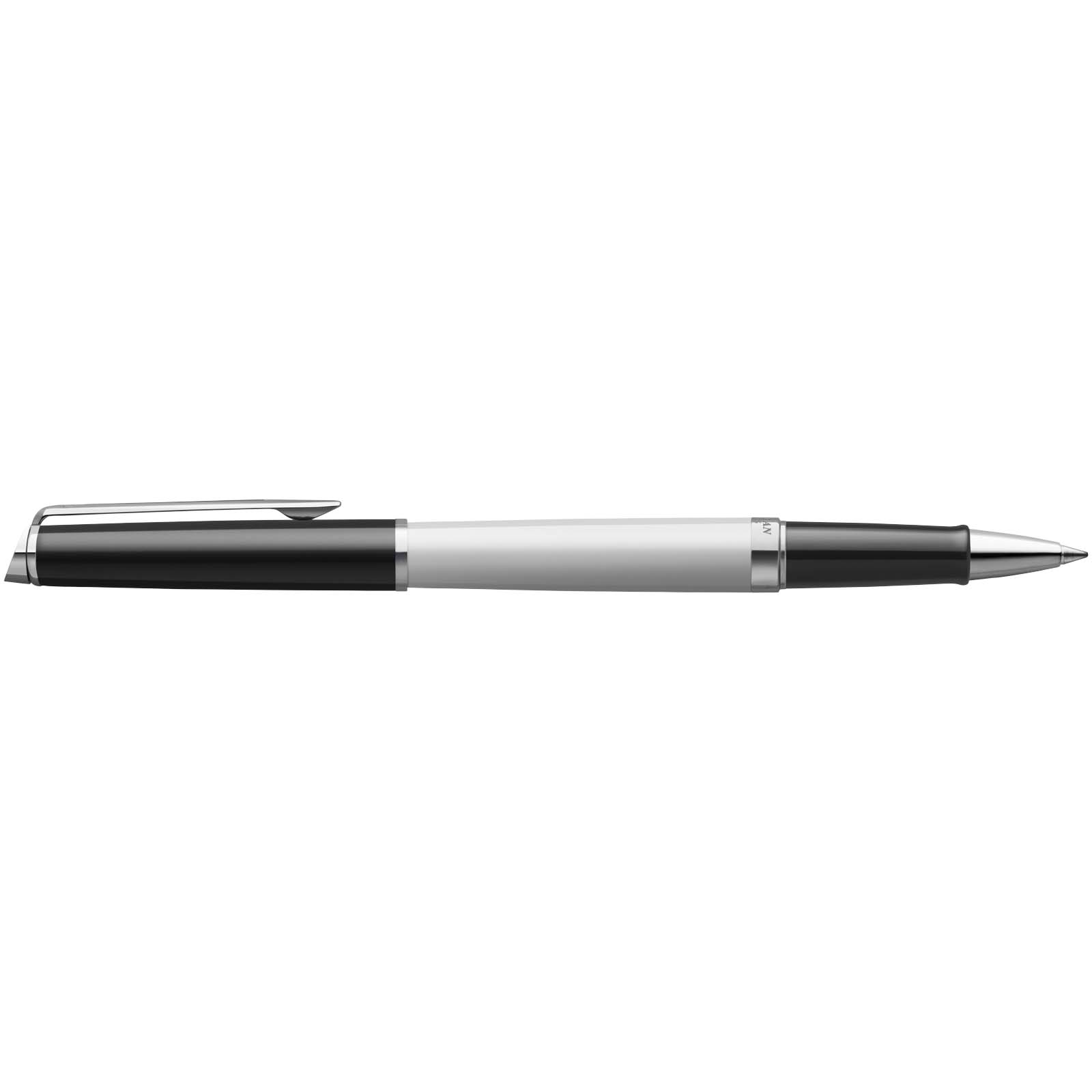 Rollerball con bloques de color y ribete plateado Hemisphere (tinta negra)