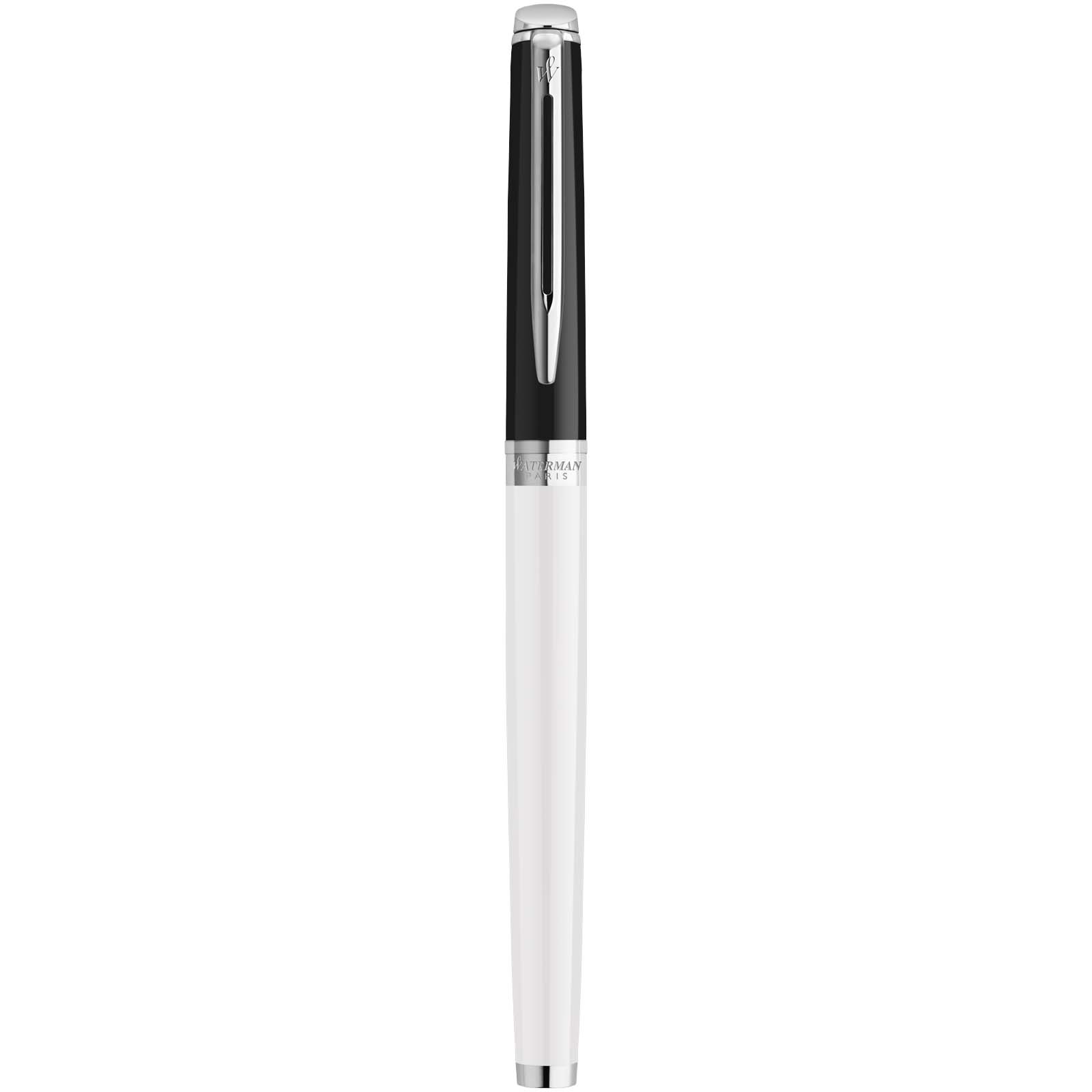 Rollerball con bloques de color y ribete plateado Hemisphere (tinta negra)