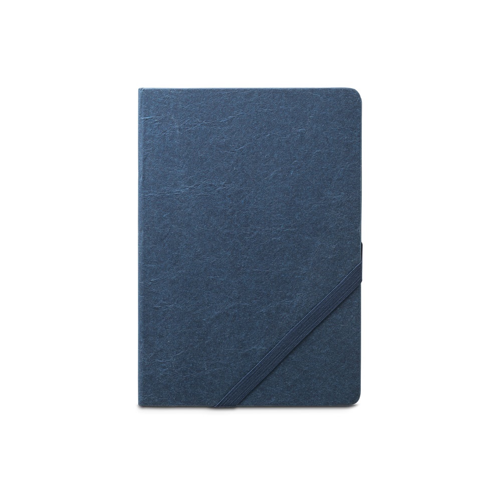 HUXLEY. Libreta A5, fabricado con papel resistente al agua, con páginas a rayas fabricadas con un material certificado FSC™ y otros materiales controlados