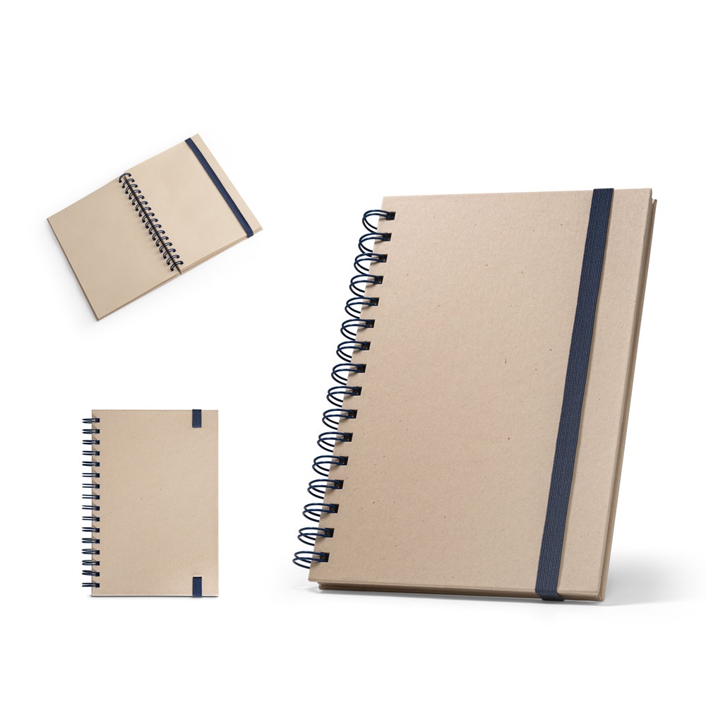 PROUST. Libreta A5 de anillas, tapa dura, fabricada en papel de caña de azúcar (80% caña de azúcar), con páginas lisas