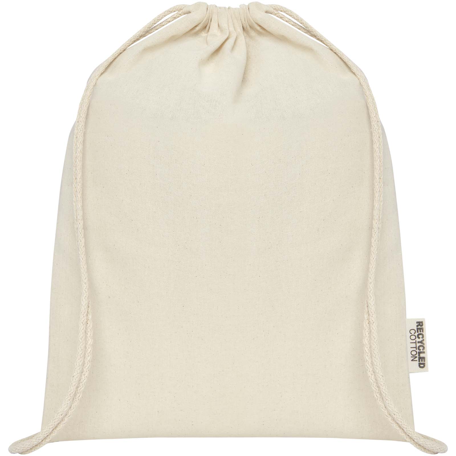 Bolsa con cordón de algodón reciclado GRS de 140 g/m² Oregon