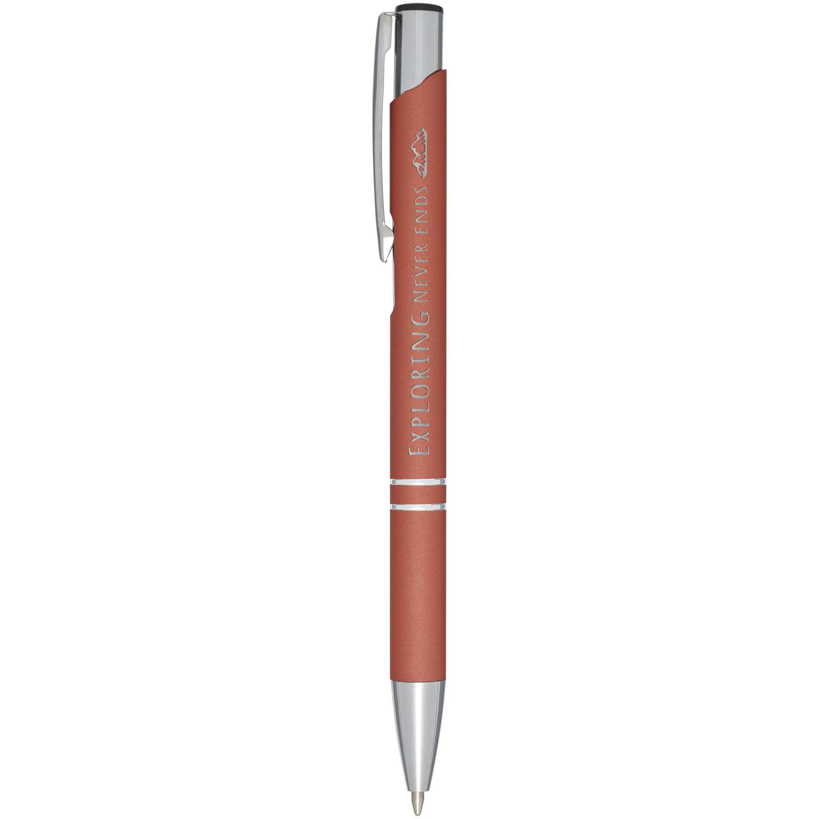Bolígrafo con empuñadura de tacto suave Moneta (tinta negra)