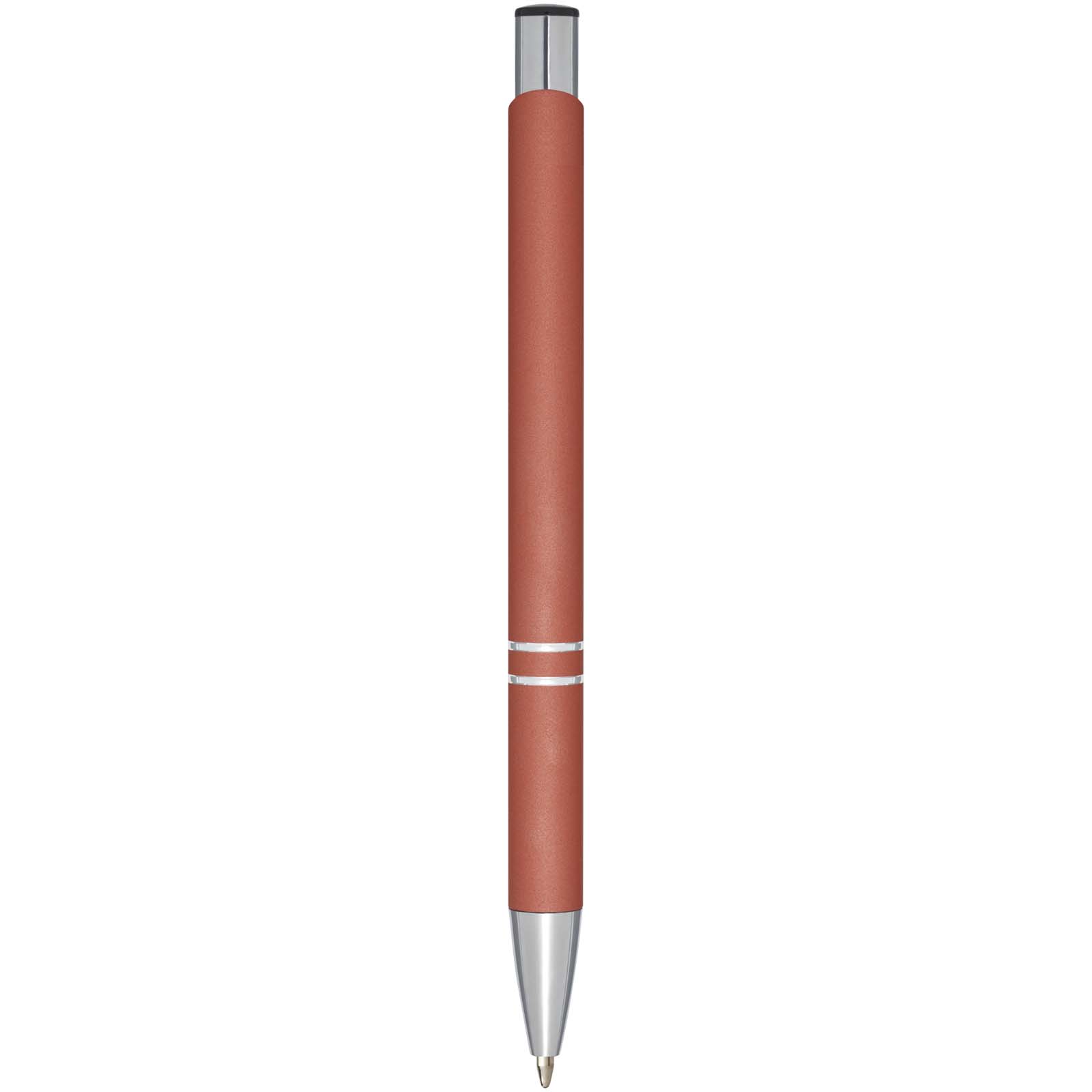Bolígrafo con empuñadura de tacto suave Moneta (tinta negra)