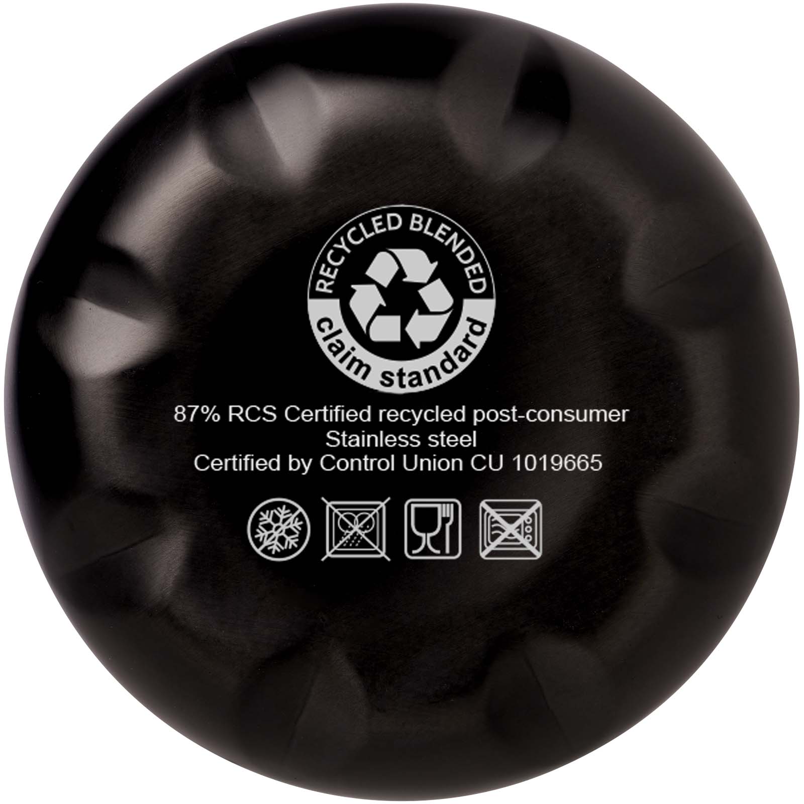 Bidón con aislamiento de acero inoxidable reciclado de 500 ml con certificación RCS  Cove 