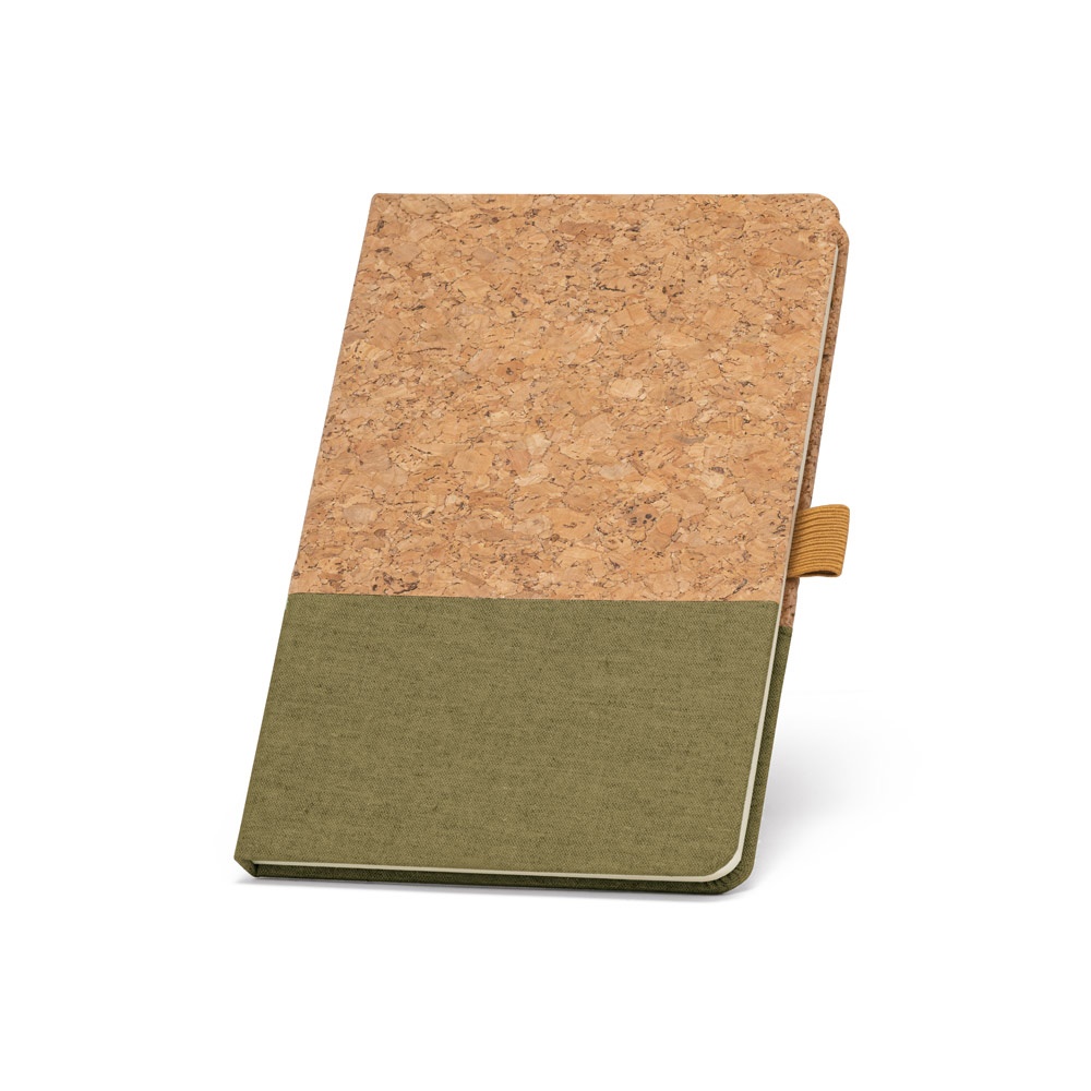 KLEE. Cuaderno A5 de corcho y lino con hojas rayadas