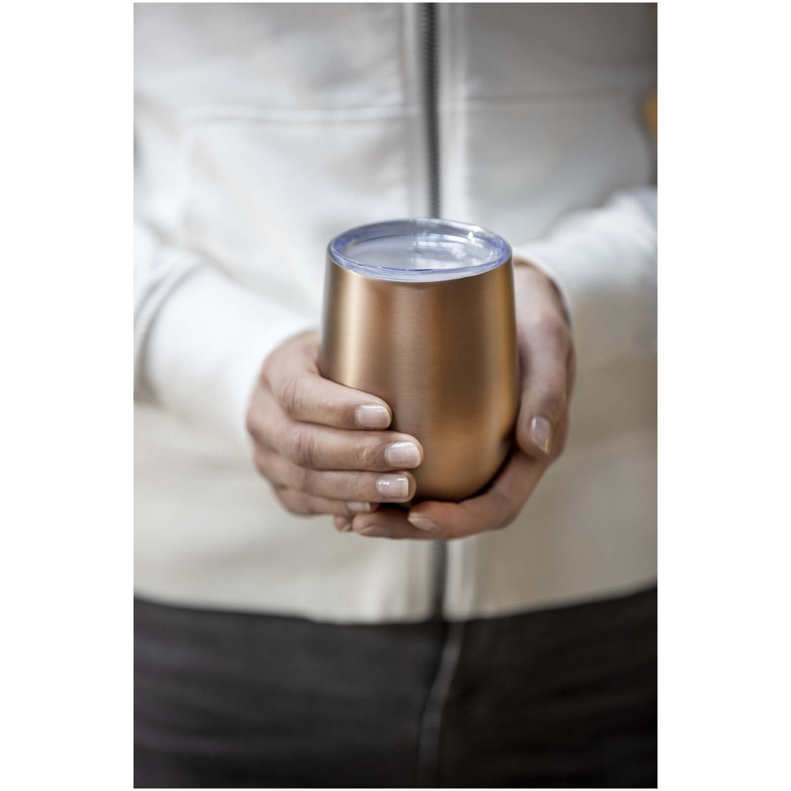 Taza con aislamiento de cobre de 350 ml de acero inóxidable reciclado con certificado RCS Corzo
