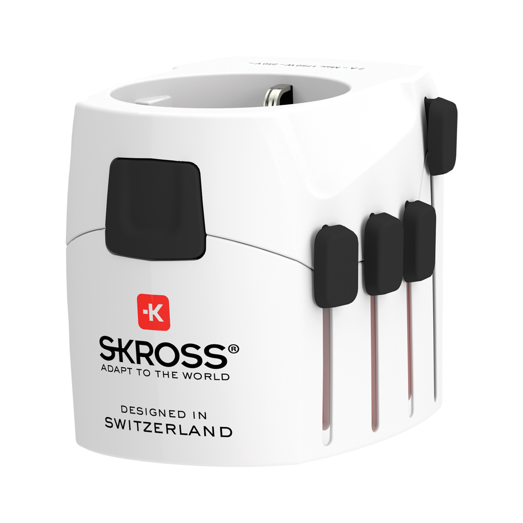 Adaptador de viaje mundial SKROSS Pro de 3 polos