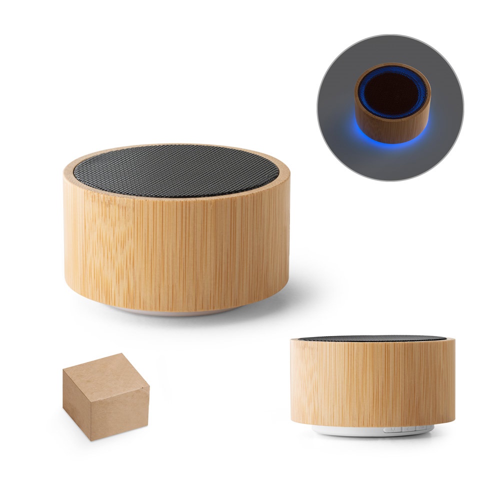 ARBER. Altavoz portátil de 3W con 2h de autonomía, fabricado en bambú y ABS