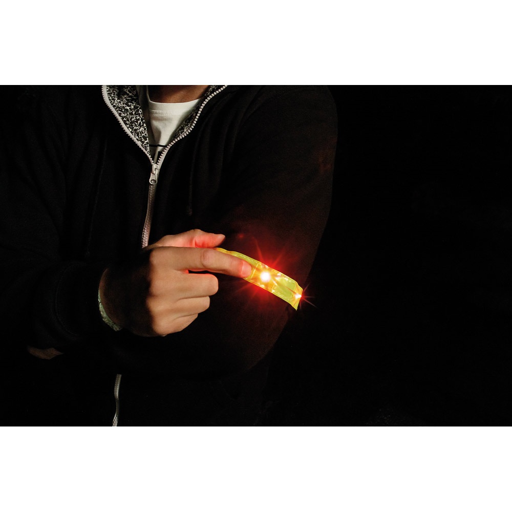 VISIBLE. Brazalete reflectante con 4 LED rojos