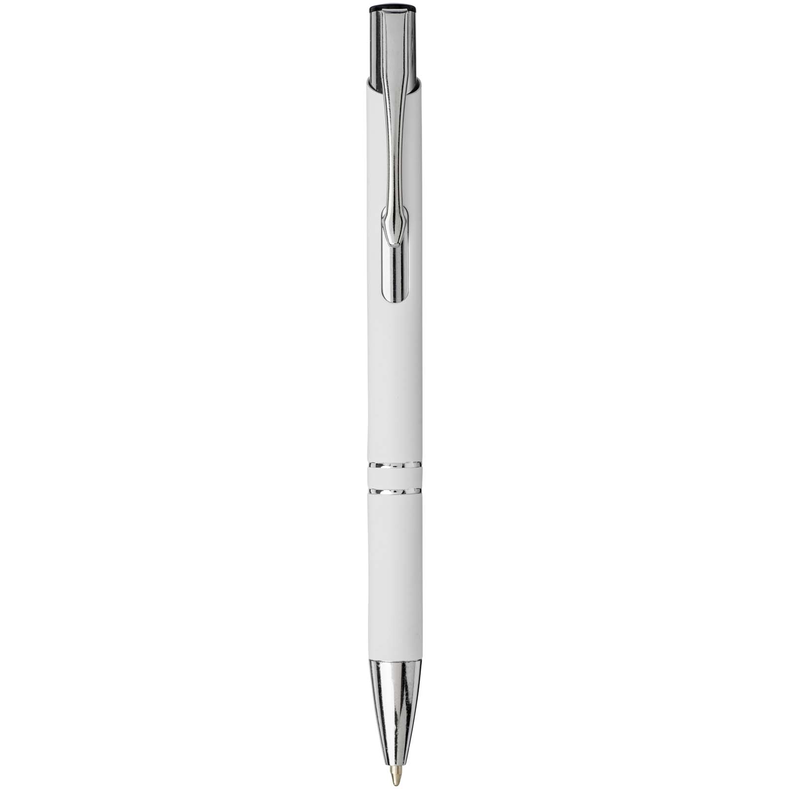 Bolígrafo con empuñadura de tacto suave Moneta (tinta negra)