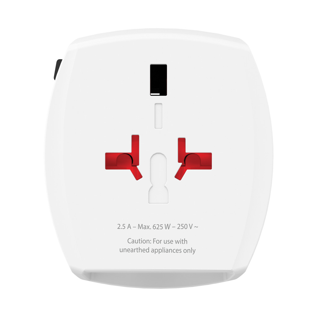 Adaptador de viaje mundial SKROSS USB MUV (1 USB C 1 USB A)
