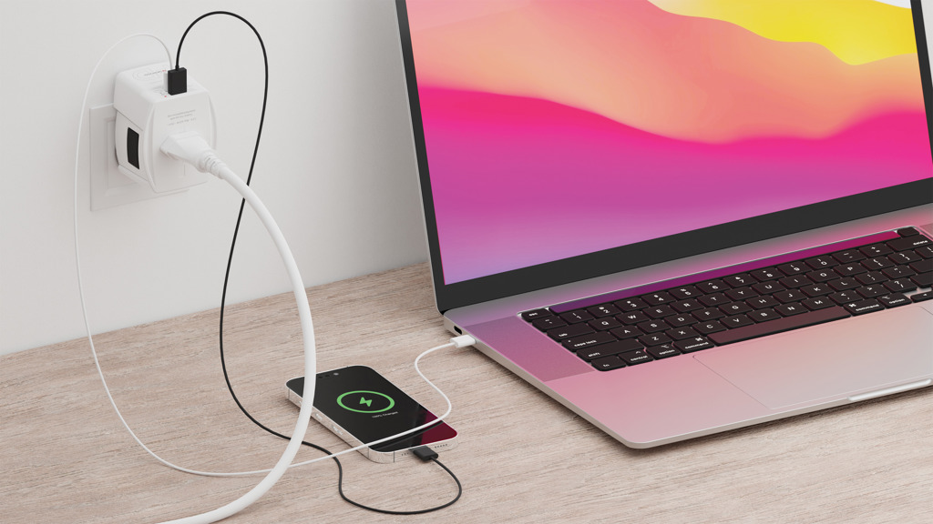 Adaptador de viaje mundial SKROSS MUV 65W PD con cable C USB