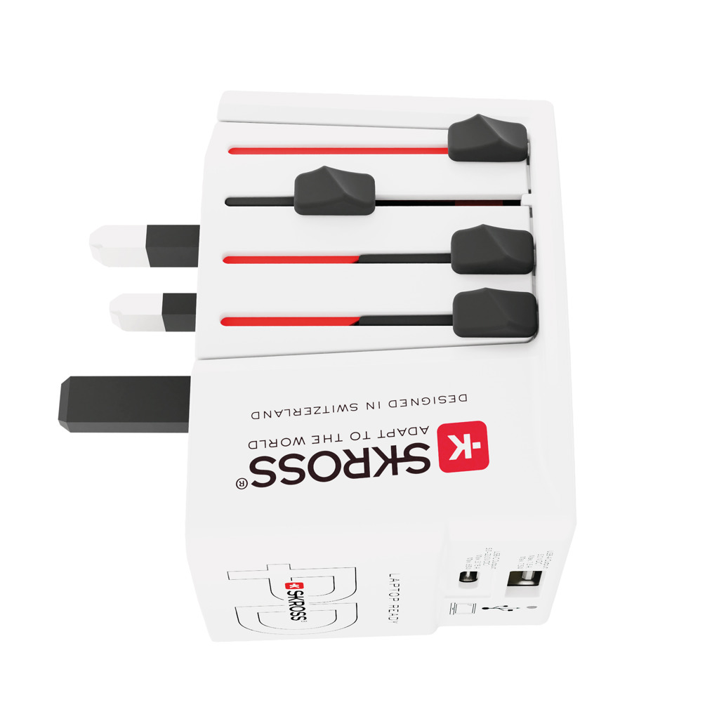 Adaptador de viaje mundial SKROSS MUV 65W PD con cable C USB