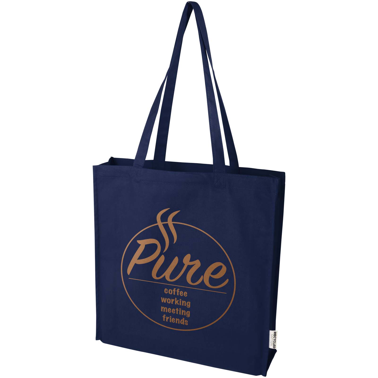 Bolsa Tote algodón reciclado 100% GRS con refuerzos de 270 g/m² Florida 14L