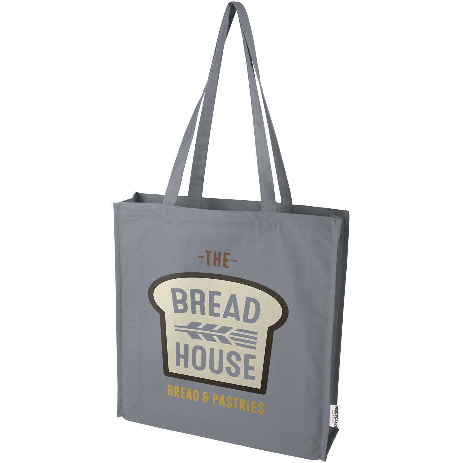 Bolsa Tote algodón reciclado 100% GRS con refuerzos de 270 g/m² Florida 14L