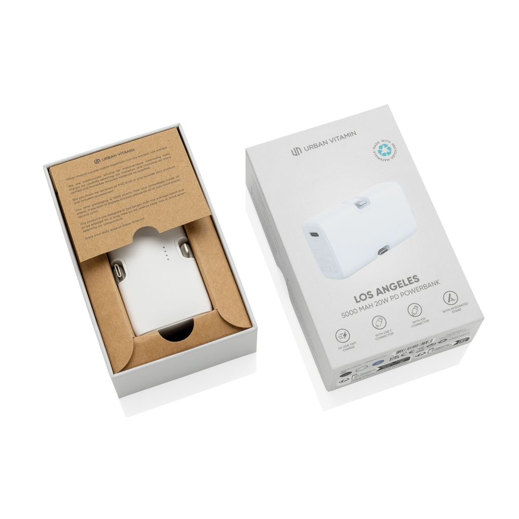Powerbank Urban Vitamin Los Angeles plástico reciclado RCS