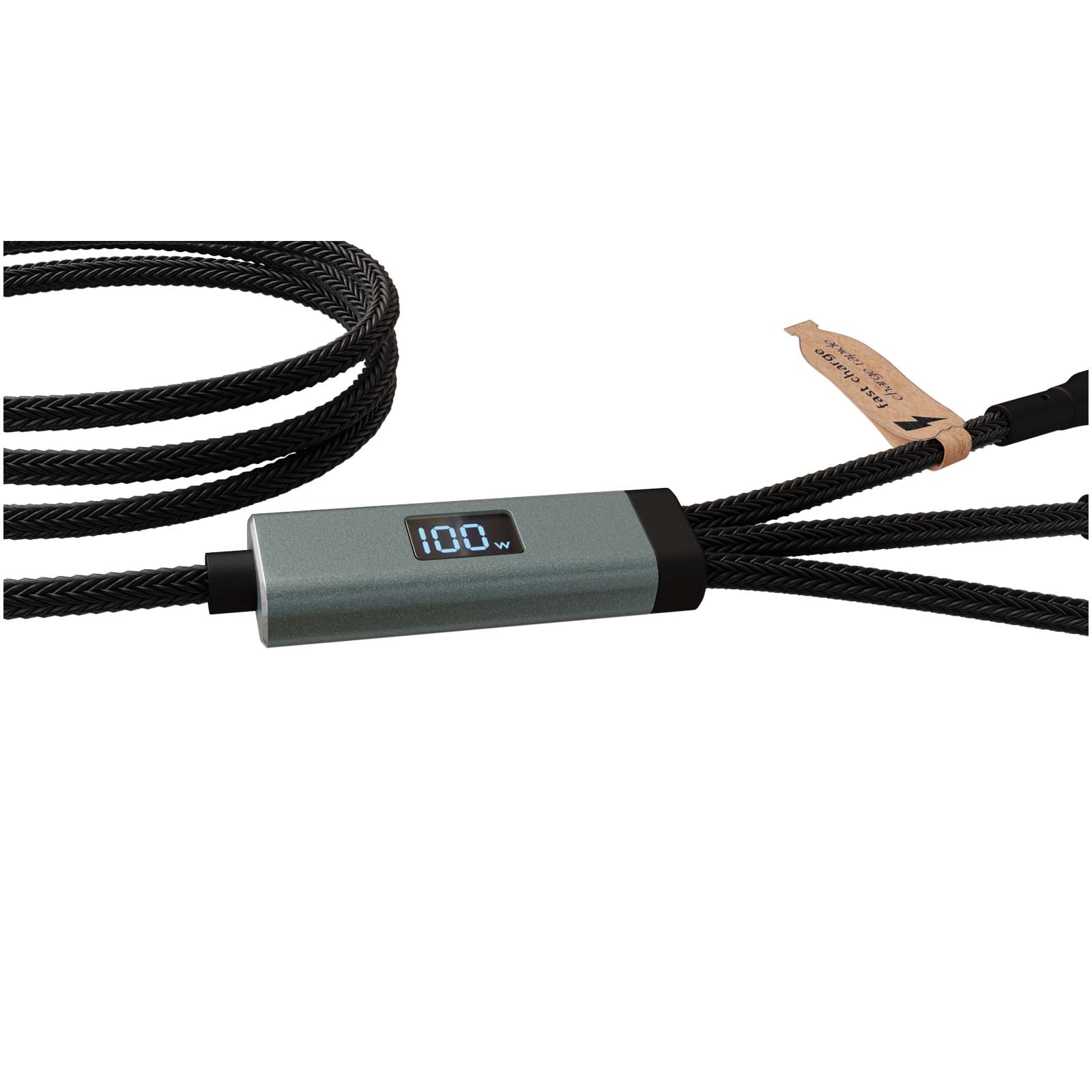 Cable de carga ultrarrápida de 100 W 5 en 1 de rPET SCX.design C53