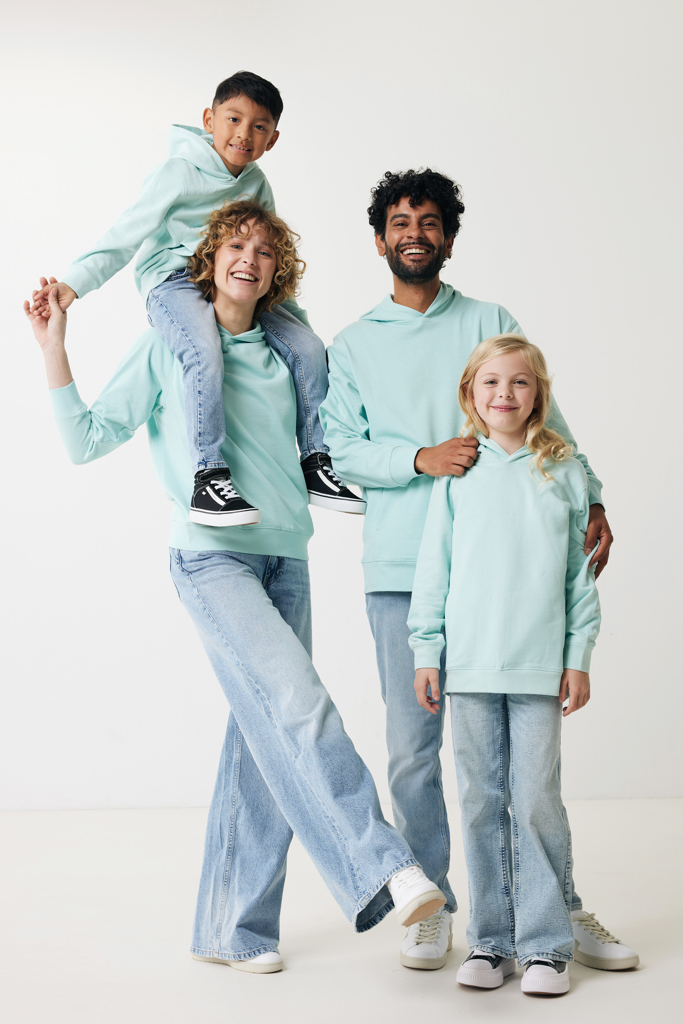 Sudadera Iqoniq Yengo capucha de algodón reciclado niños