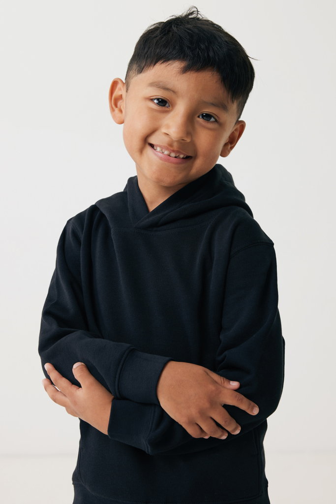 Sudadera Iqoniq Yengo capucha de algodón reciclado niños