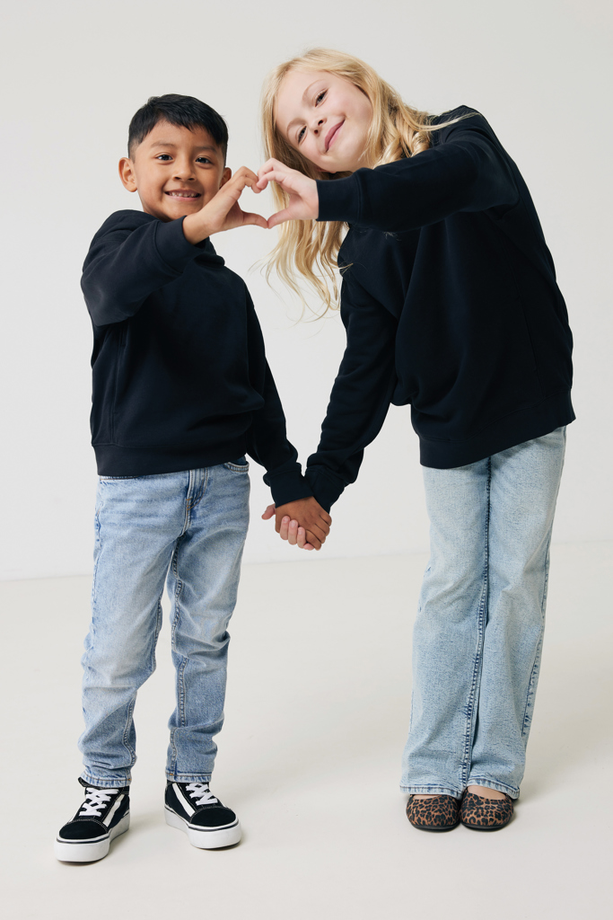 Sudadera Iqoniq Yengo capucha de algodón reciclado niños