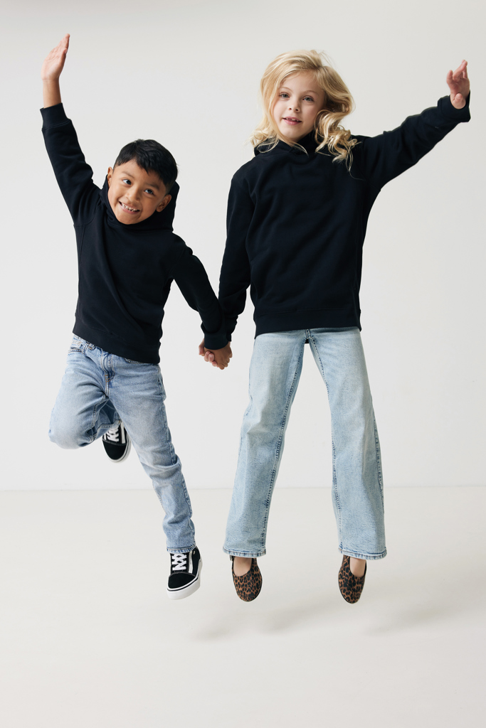 Sudadera Iqoniq Yengo capucha de algodón reciclado niños