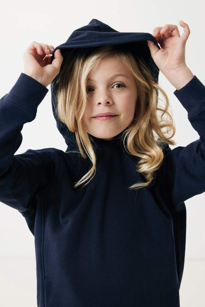 Sudadera Iqoniq Yengo capucha de algodón reciclado niños
