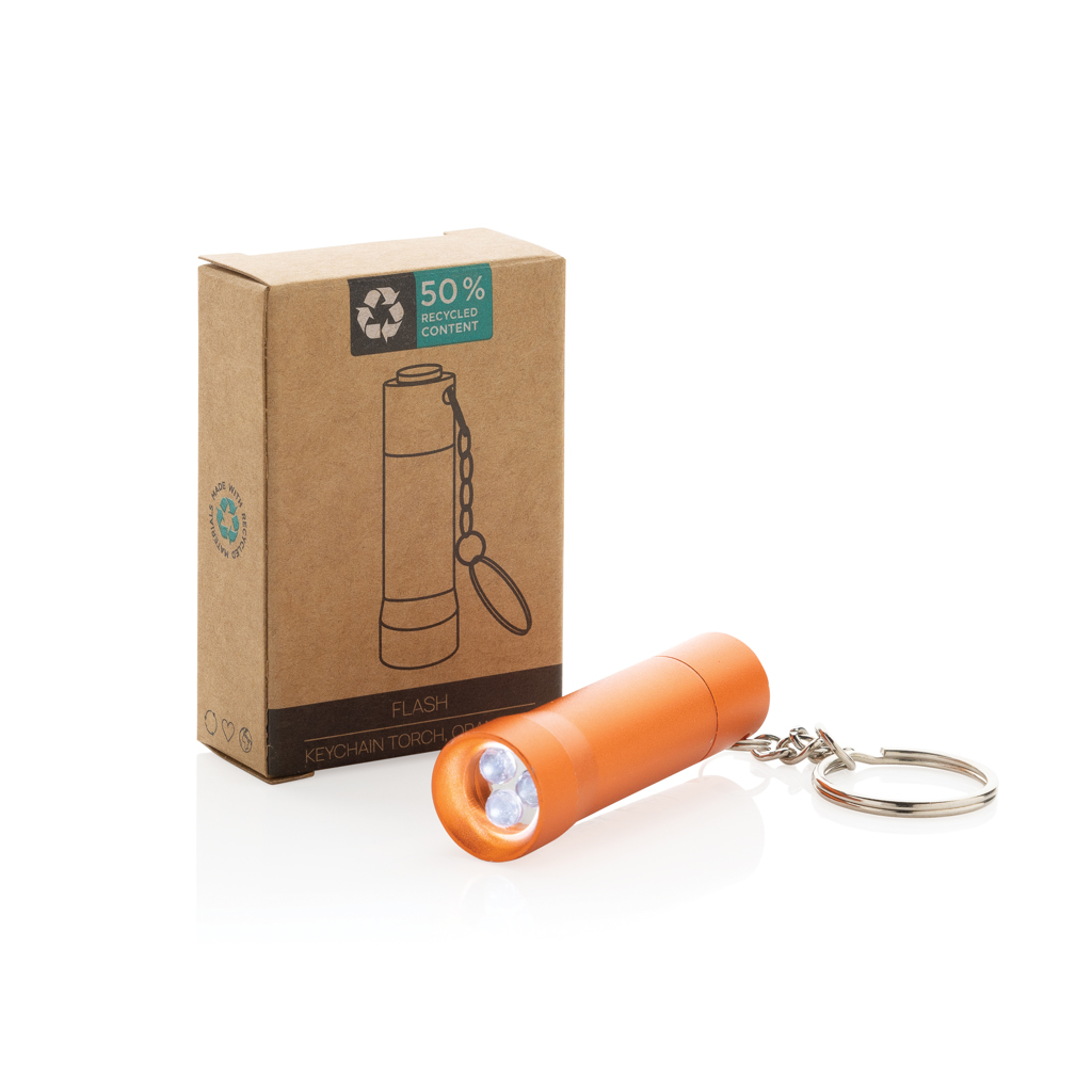 Linterna llavero de aluminio reciclado Flash RCS