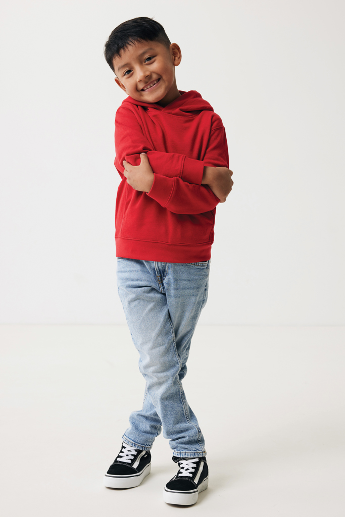 Sudadera Iqoniq Yengo capucha de algodón reciclado niños