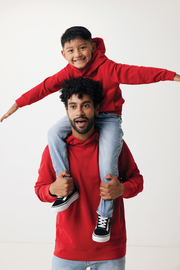 Sudadera Iqoniq Yengo capucha de algodón reciclado niños